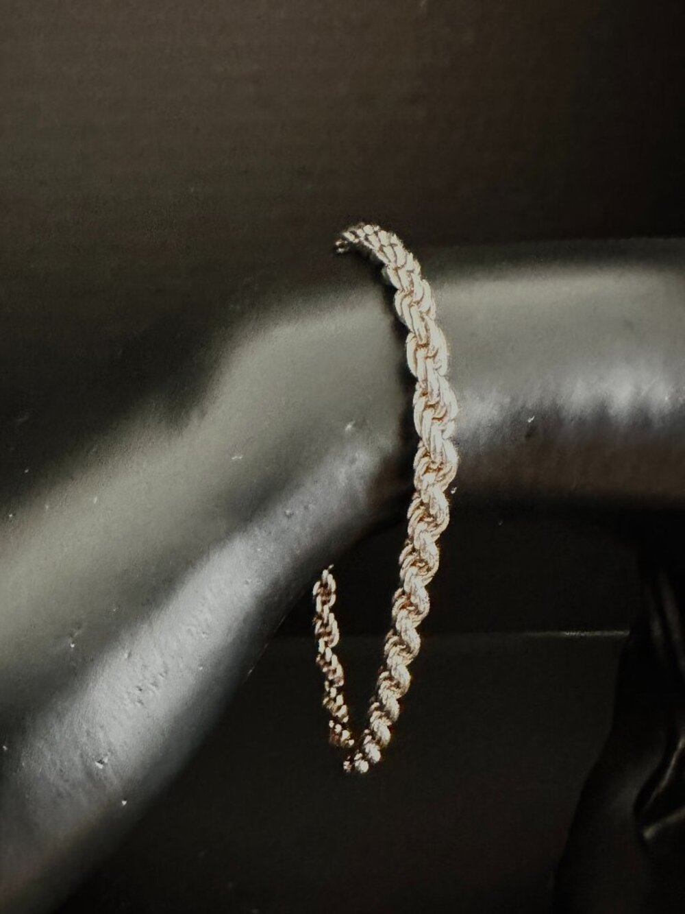 DaineCraft Italy Sterling Silver Rope Chain Bracelet 925 8” Classic